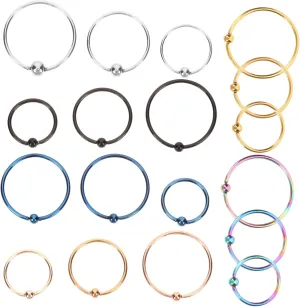 NOLITOY Elegant Nose Ring Set Pcs Small Nose Studs Stainless Steel Jewelry Body Piercing for Occasion