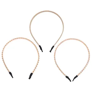 NOLITOY Metallic Hairband Gold Accents Fashion Elegant Alloy Chain Headband for Women for Bride Headdress
