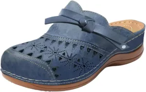 Orthopedic Platform Sandals for Women 2025 Trendy Closed Toe Comfortable Arch Support Wedge Sandals Soft Leather Hollow out Beach Walking Hiking Slippers