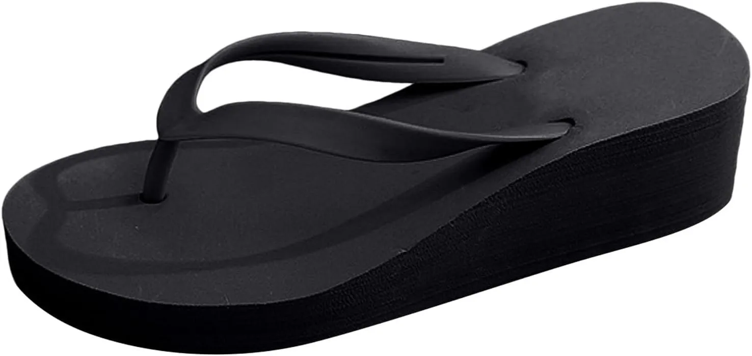 Orthopedic Sandals for Women Arch Support Wedge Sandals Flip Flops Comfortable Bohemian Slippers Summer Beach Shoes