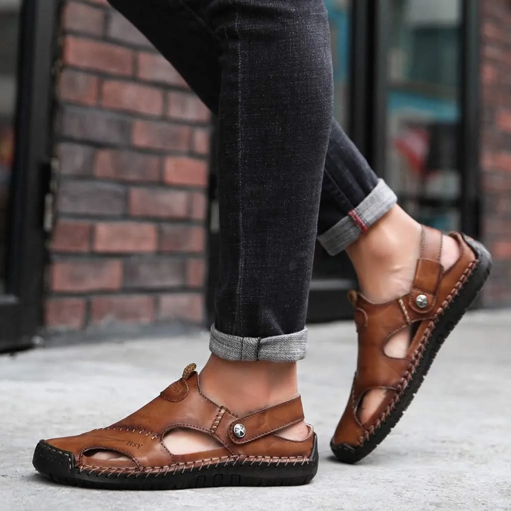 Outdoor Shoes Men's Red Casual Breathable Sandals Men Summer Beach Barefoot