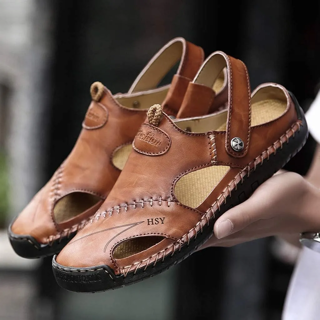 Outdoor Shoes Men's Red Casual Breathable Sandals Men Summer Beach Barefoot