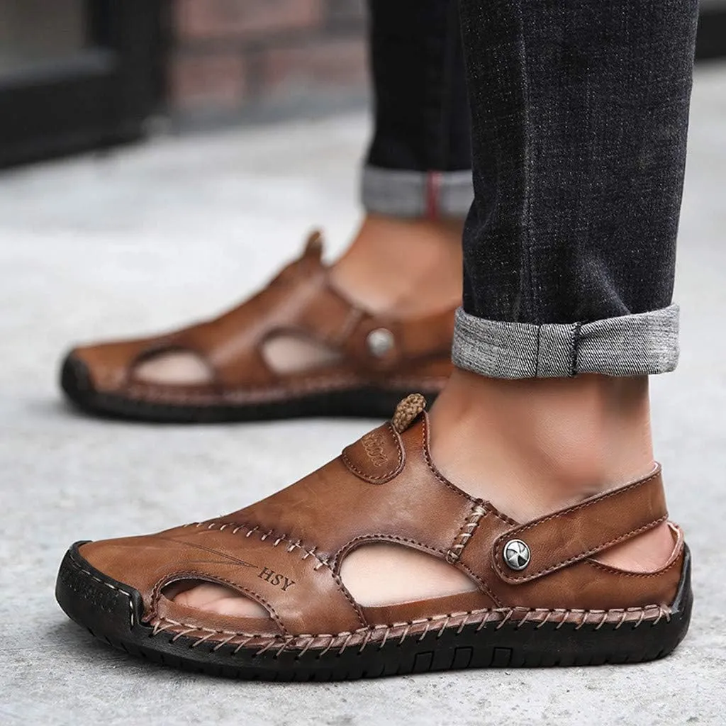 Outdoor Shoes Men's Red Casual Breathable Sandals Men Summer Beach Barefoot