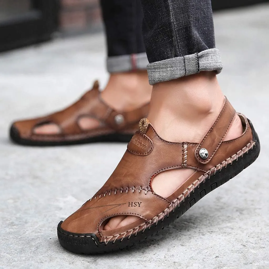 Outdoor Shoes Men's Red Casual Breathable Sandals Men Summer Beach Barefoot