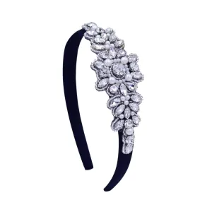 PartyKindom Elegant Rhinestone Headband Lace Elegant Headband Velvet Baroque Women Dressy Women Lace
