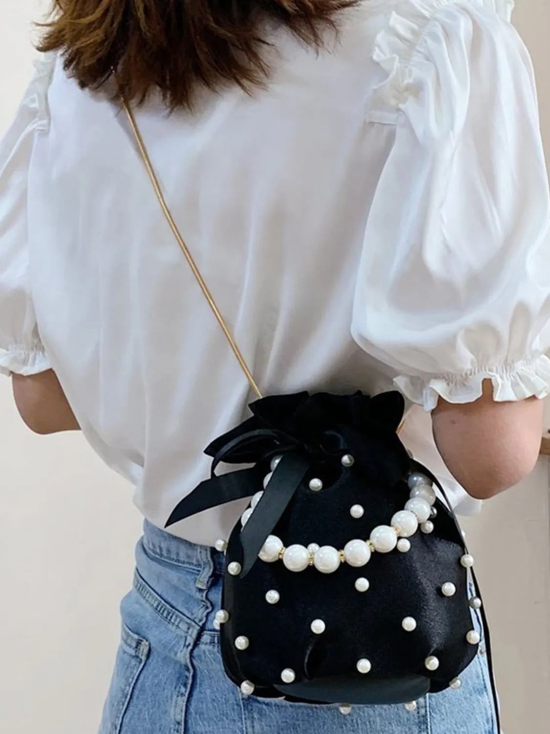 Pearl Design Luxury Bucket Bag