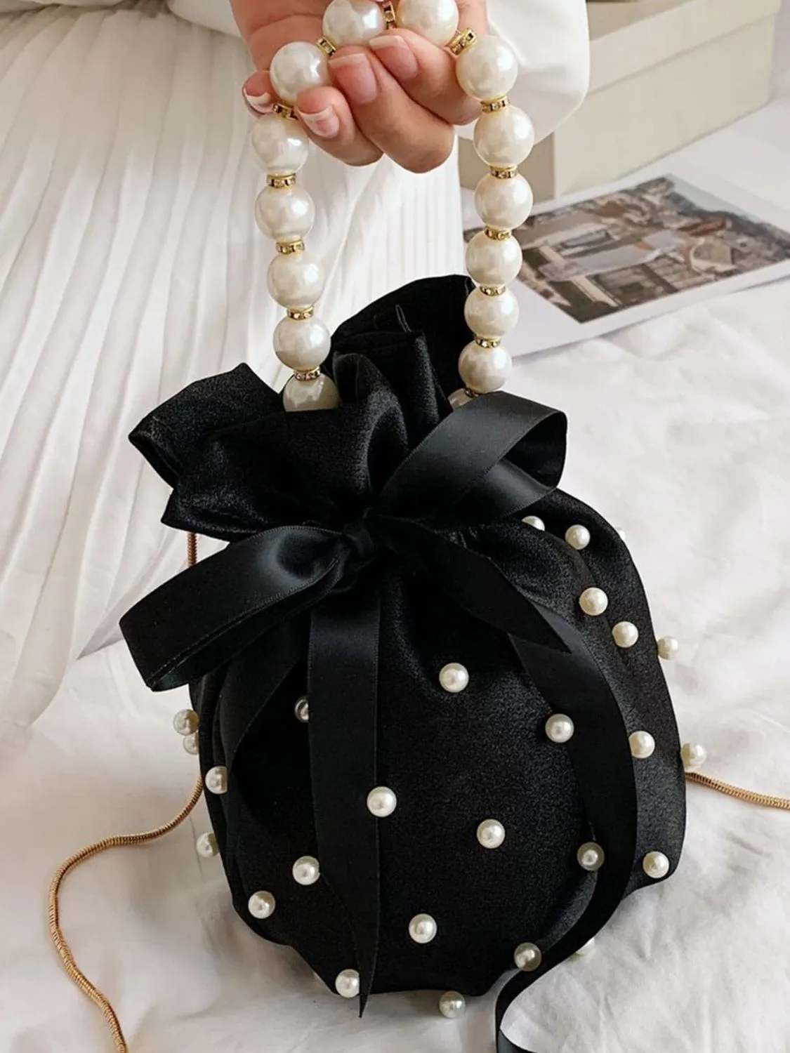 Pearl Design Luxury Bucket Bag