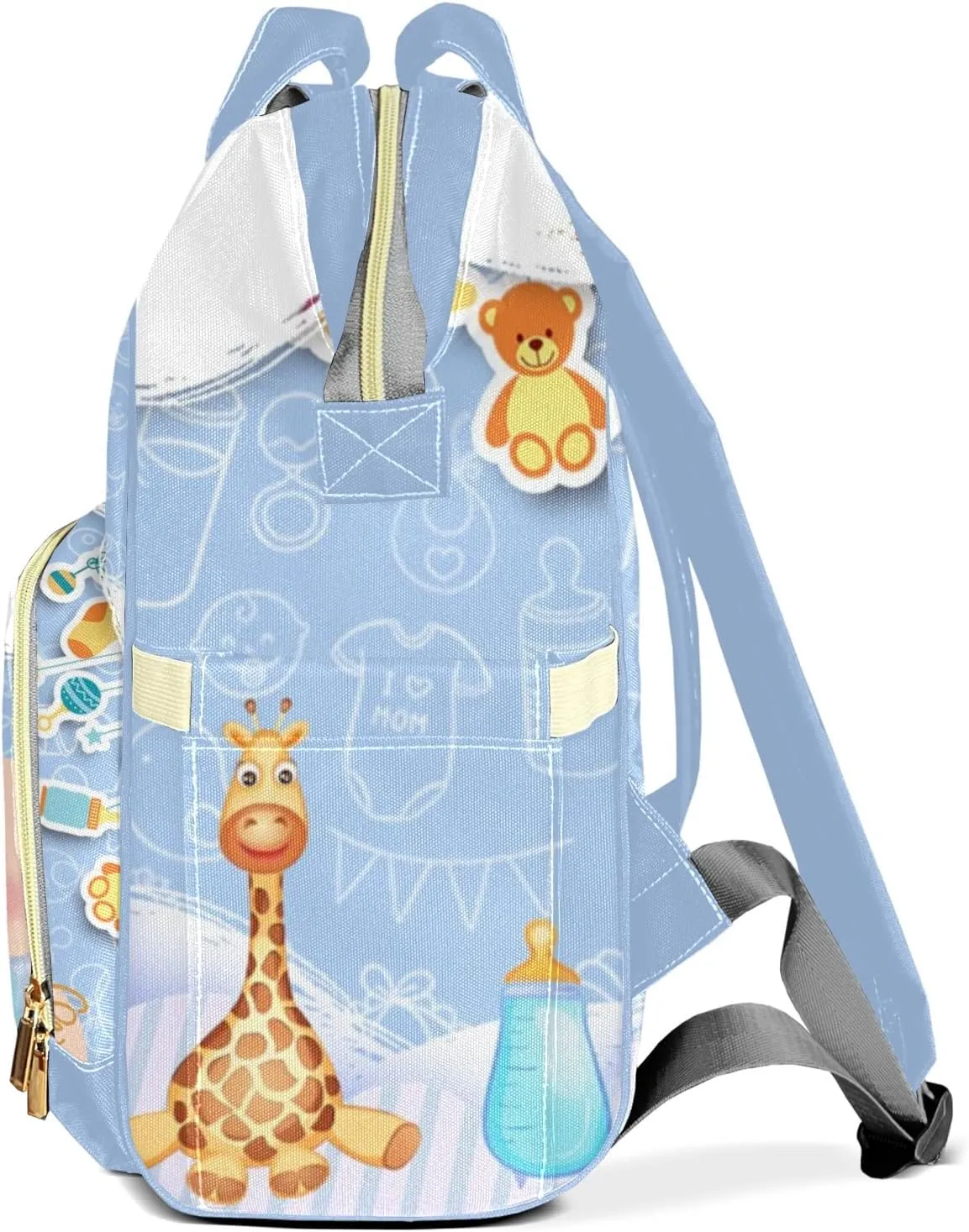 Personalized Cute Cartoon Tote Bag Backpacks Custom with Text Mommy Bag Gift for Mom Dad