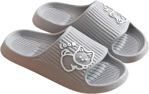 Pillow Slippers for Women and Men Shower Slides Non Slip Quick Drying Bathroom Ballerina Summer Slippers for Women