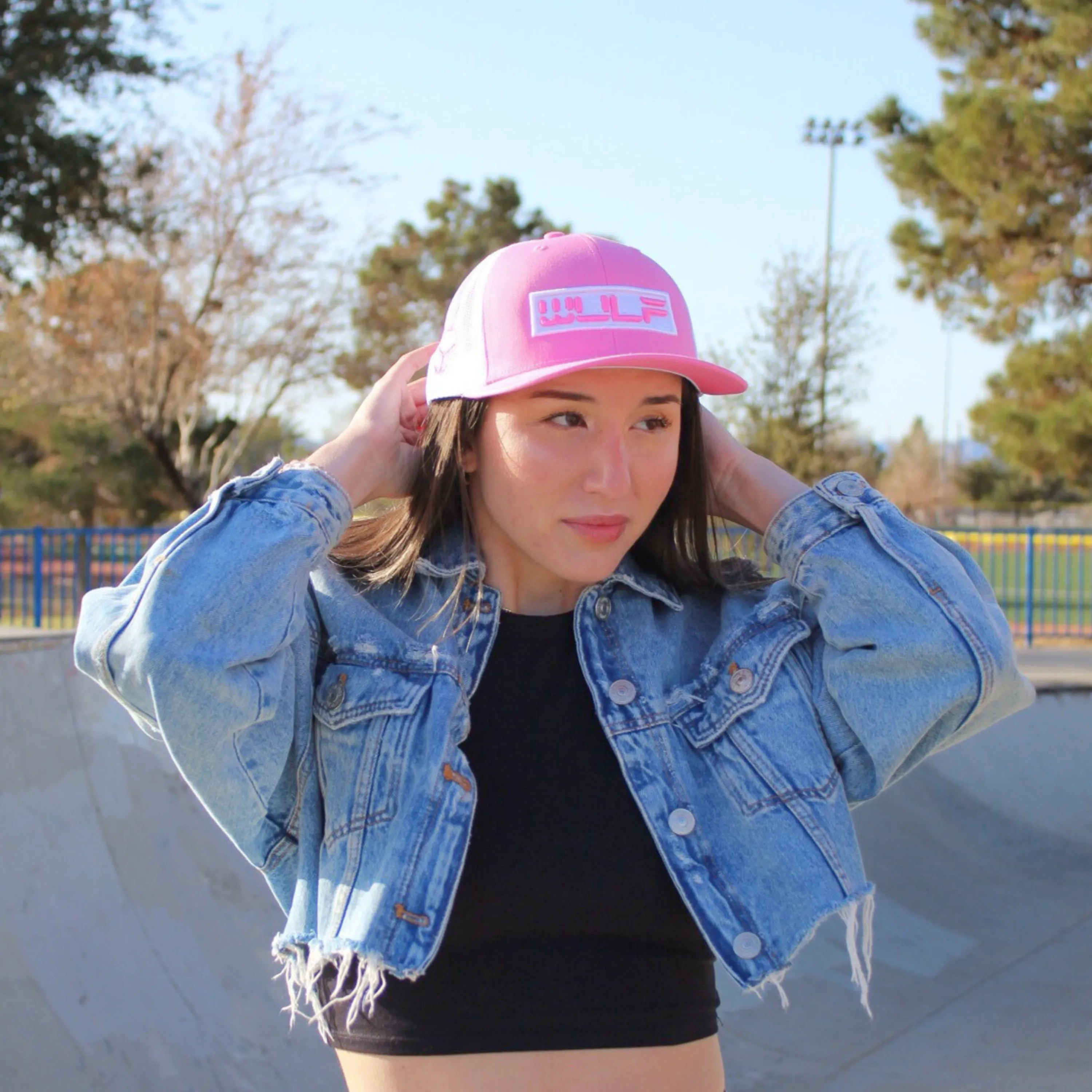 Pink & White Logo Snapback