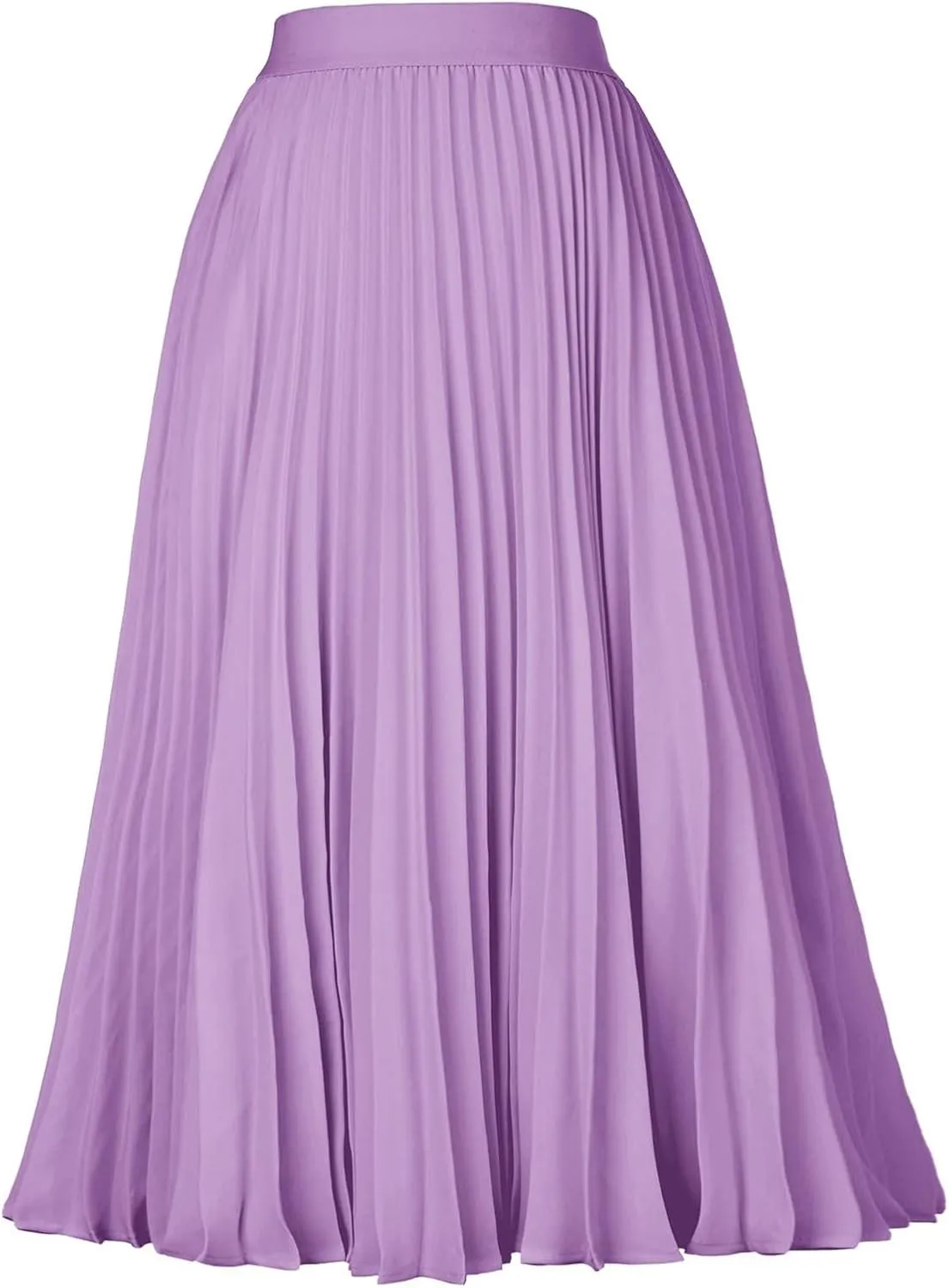 Pleated Knee Length Skirts for Women Dressy Casual High Waisted A Line Skirt Flowy Summer Beach Outfits 2025