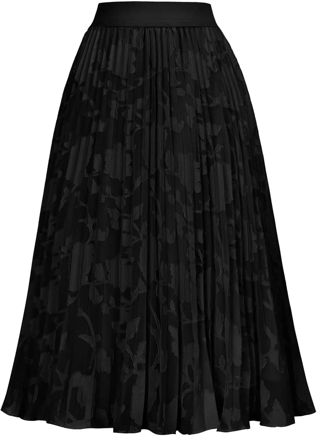 Pleated Knee Length Skirts for Women Dressy Casual High Waisted A Line Skirt Flowy Summer Beach Outfits 2025