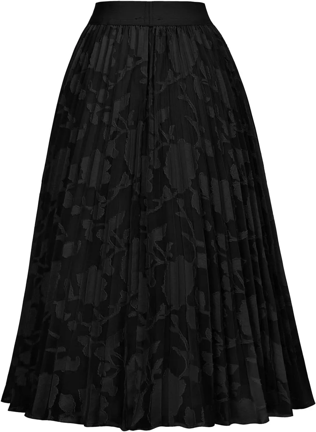 Pleated Knee Length Skirts for Women Dressy Casual High Waisted A Line Skirt Flowy Summer Beach Outfits 2025