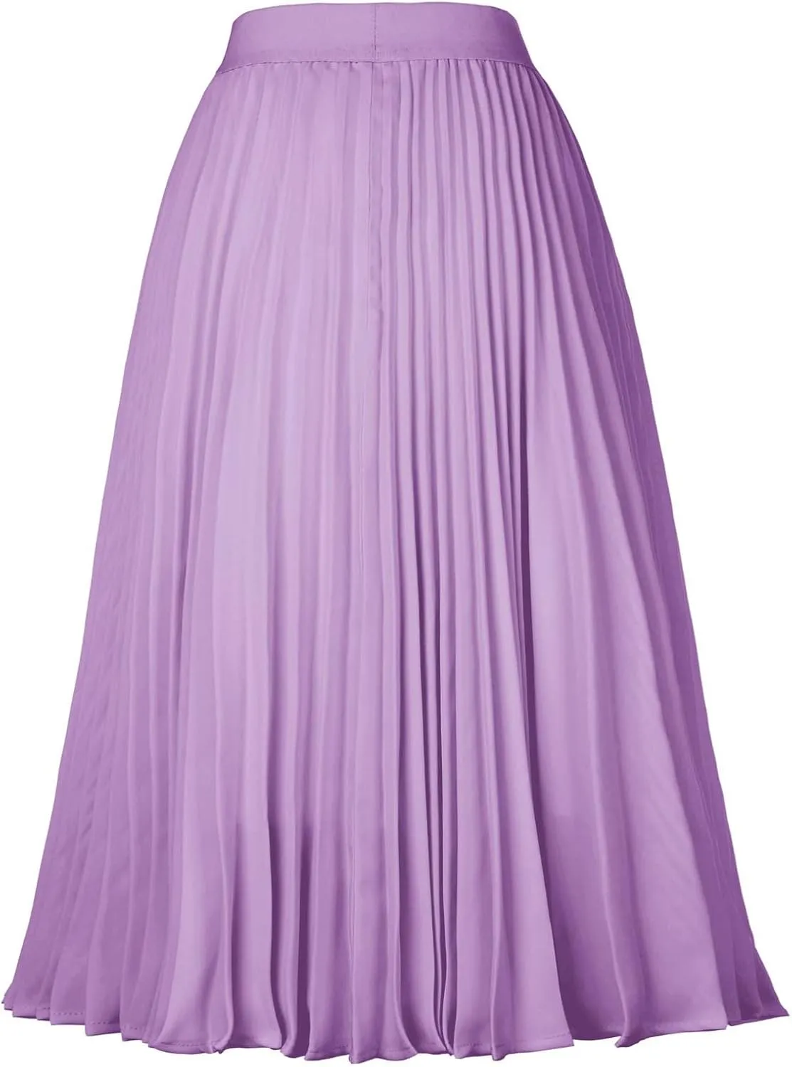 Pleated Knee Length Skirts for Women Dressy Casual High Waisted A Line Skirt Flowy Summer Beach Outfits 2025