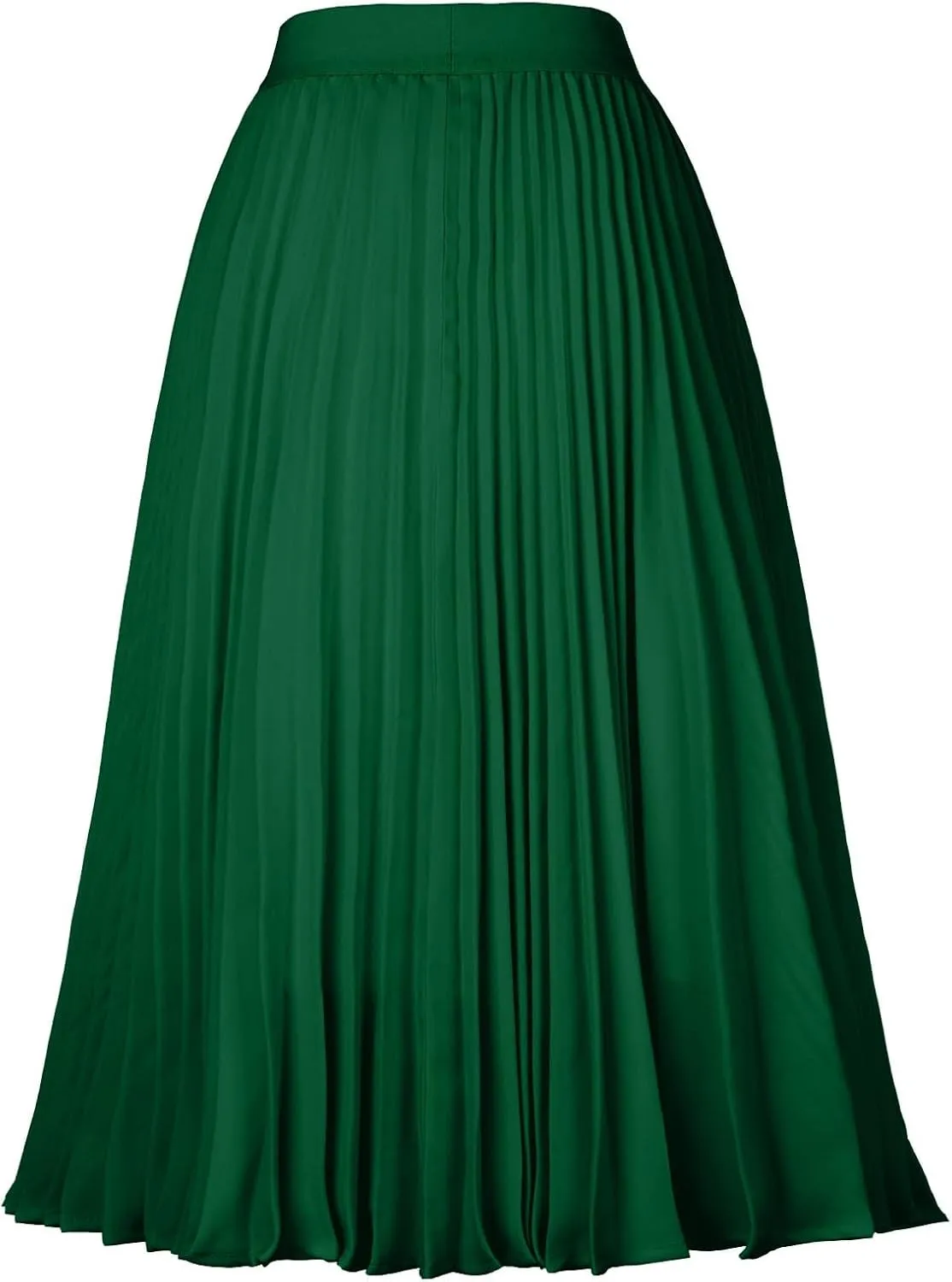 Pleated Knee Length Skirts for Women Dressy Casual High Waisted A Line Skirt Flowy Summer Beach Outfits 2025