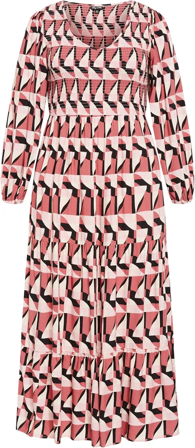Plus Size Maxi Jayden PRT in GEO Print