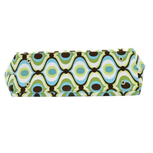 Posh by Tori Groove Contemporary Diaper Bag NWT Blue Green Brown White