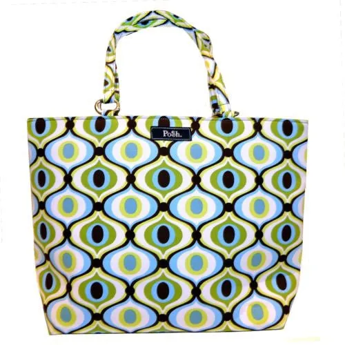 Posh by Tori Groove Contemporary Diaper Bag NWT Blue Green Brown White