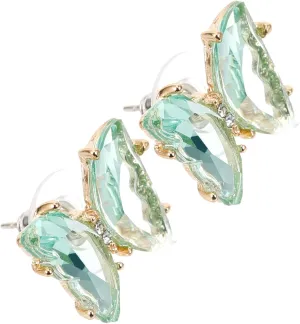 PRETYZOOM Elegant Minimalist Butterfly Zircon Stud Earrings for Women Fashion Ear Jewelry