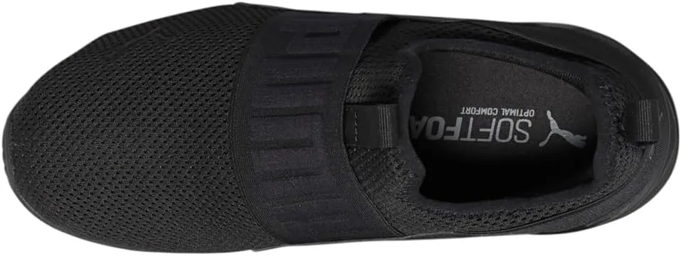 Puma Womens Axelion Slip On Sneakers Shoes Casual - Black