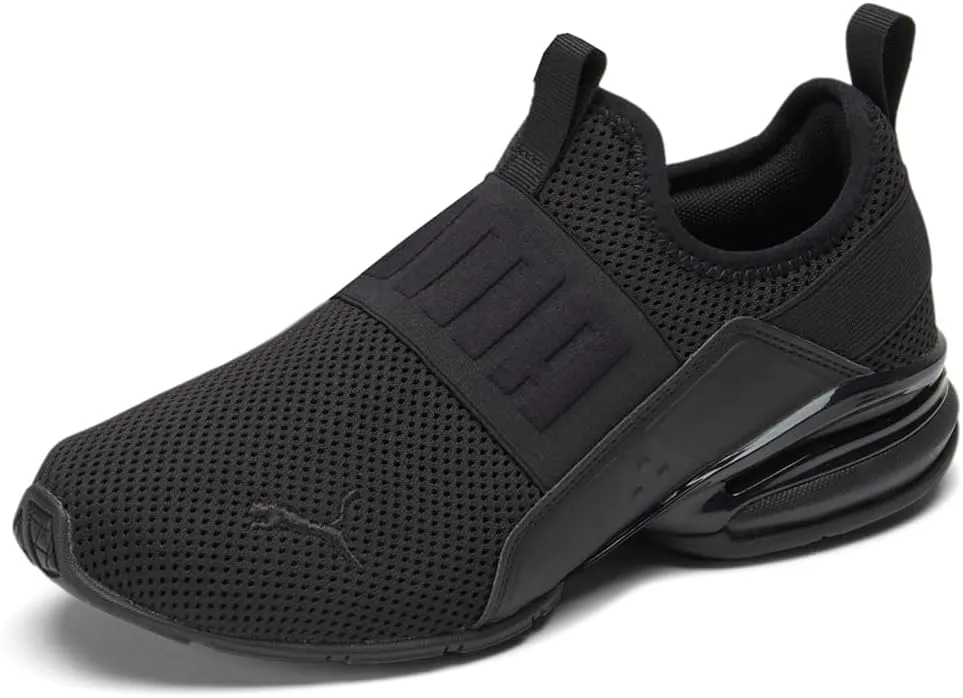 Puma Womens Axelion Slip On Sneakers Shoes Casual - Black