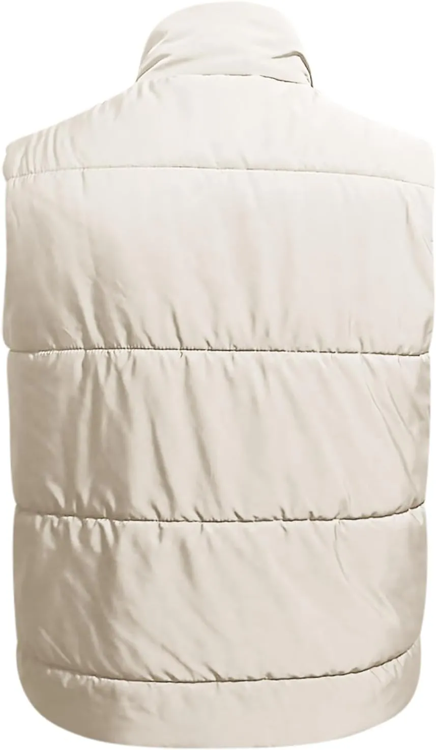Quilted Vest for Women Lightweight Puffer Vest Warm Winter Coat Full Zip Down Vest Casual Stand Collar Jackets