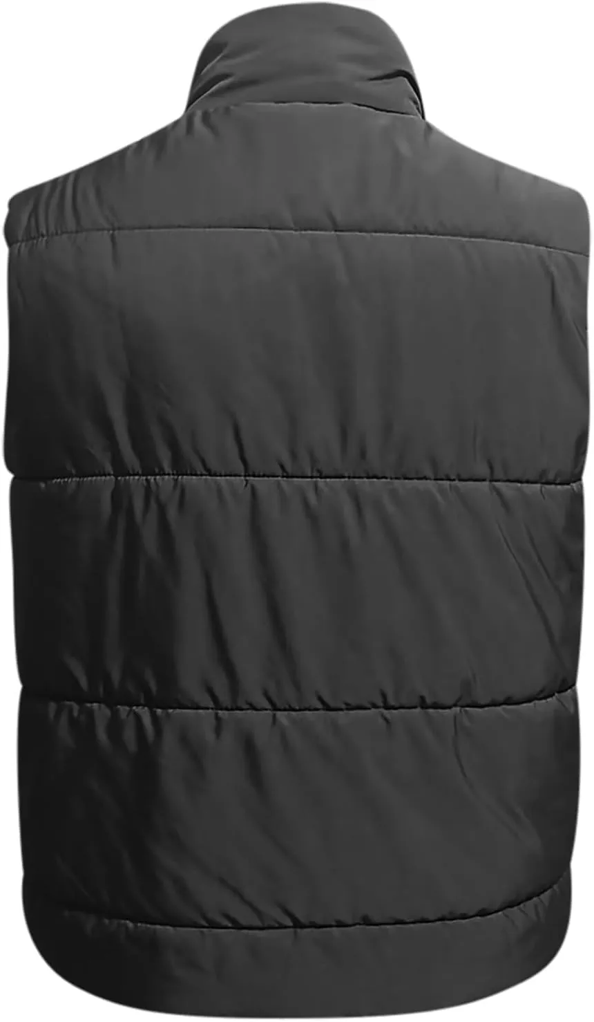 Quilted Vest for Women Lightweight Puffer Vest Warm Winter Coat Full Zip Down Vest Casual Stand Collar Jackets