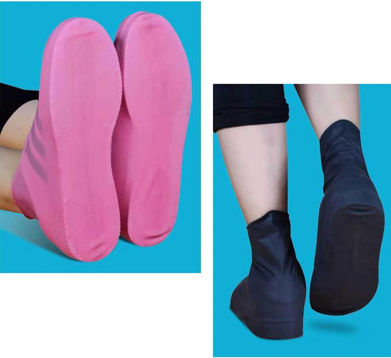 Rain Boot Waterproof Shoe Cover for Women Men Silicone Foot Covers Shoe Protector Rainy Season Outdoor Shoe Accessories