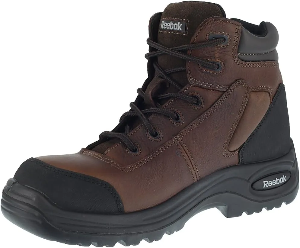 Reebok Work Men's 6 Sport Composite Toe Boot Dark Safety, Trainex RB7755 Work Shoe, Brown