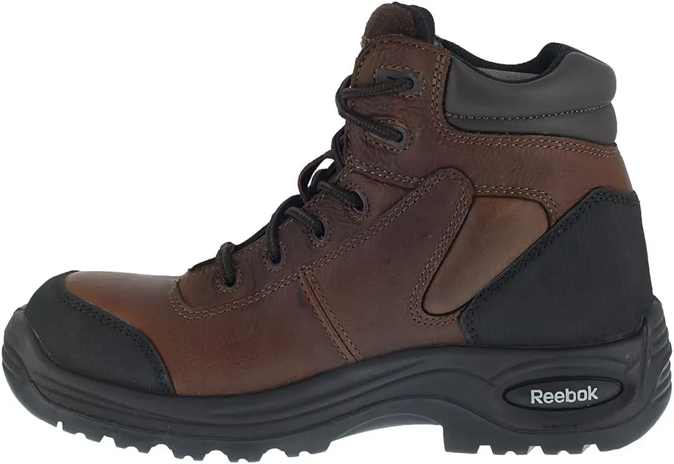 Reebok Work Men's 6 Sport Composite Toe Boot Dark Safety, Trainex RB7755 Work Shoe, Brown