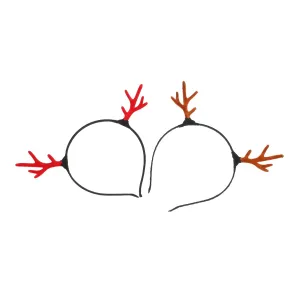 Reindeer Hair Clips 2pcs Christmas Hair Hoop Adult Antler Headband for Party