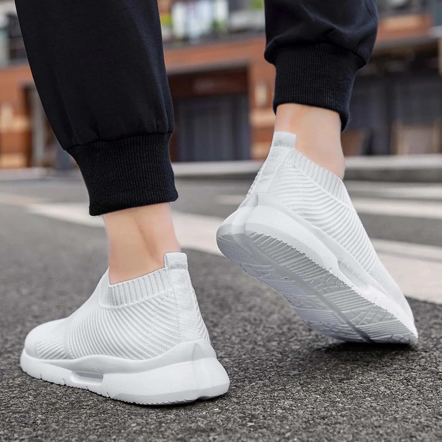 Running Shoes for Men Tennis Slip On Sneakers Breathable Fashion Mesh