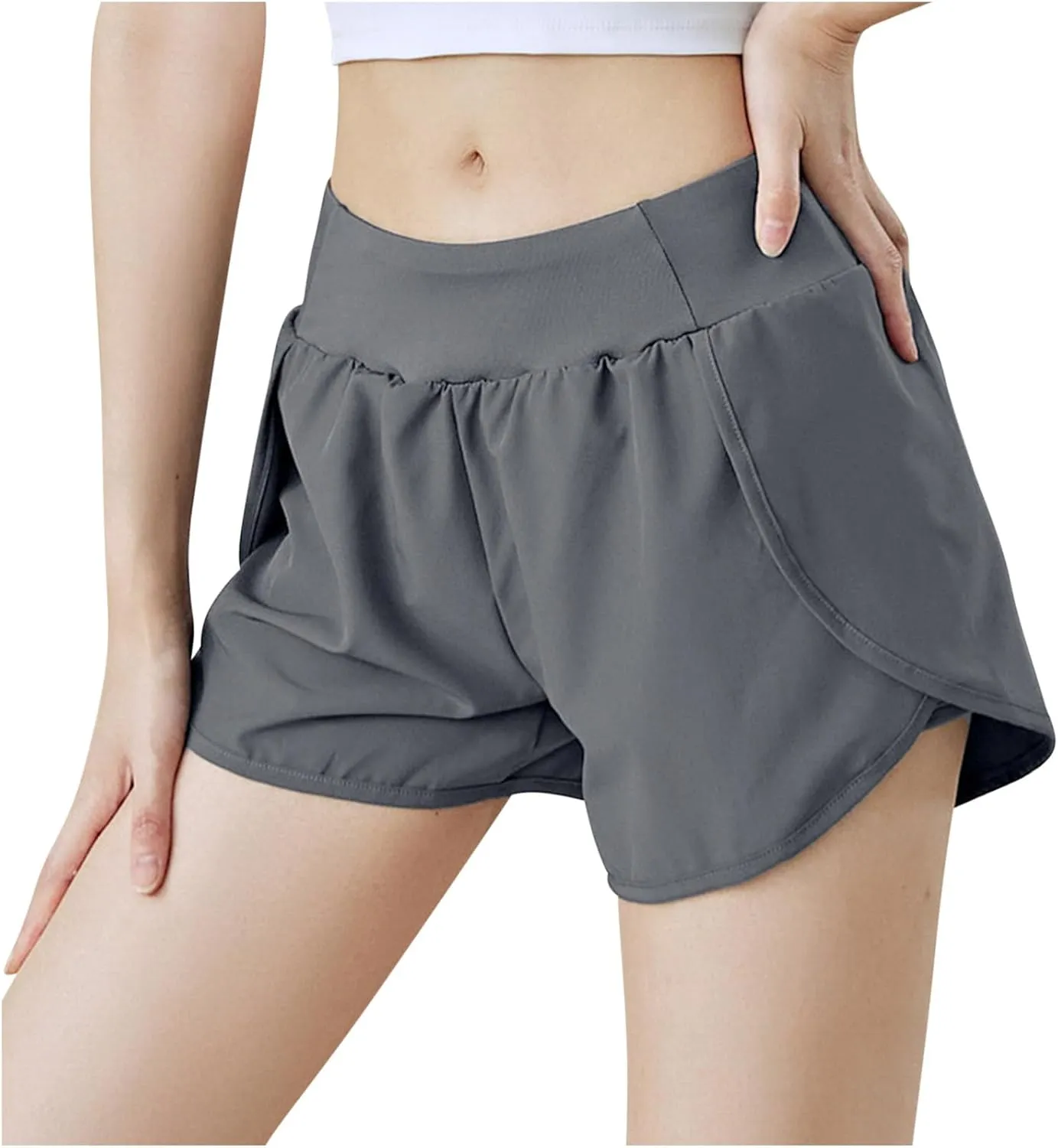 Running Shorts for Women Summer Lightweight Soft Comfort Athletic Sports Shorts High Waist Stretchy Short Pant