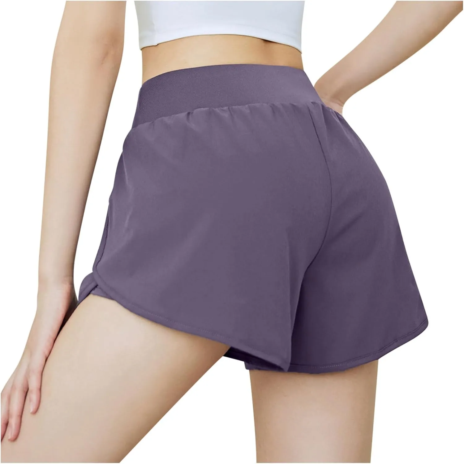 Running Shorts for Women Summer Lightweight Soft Comfort Athletic Sports Shorts High Waist Stretchy Short Pant