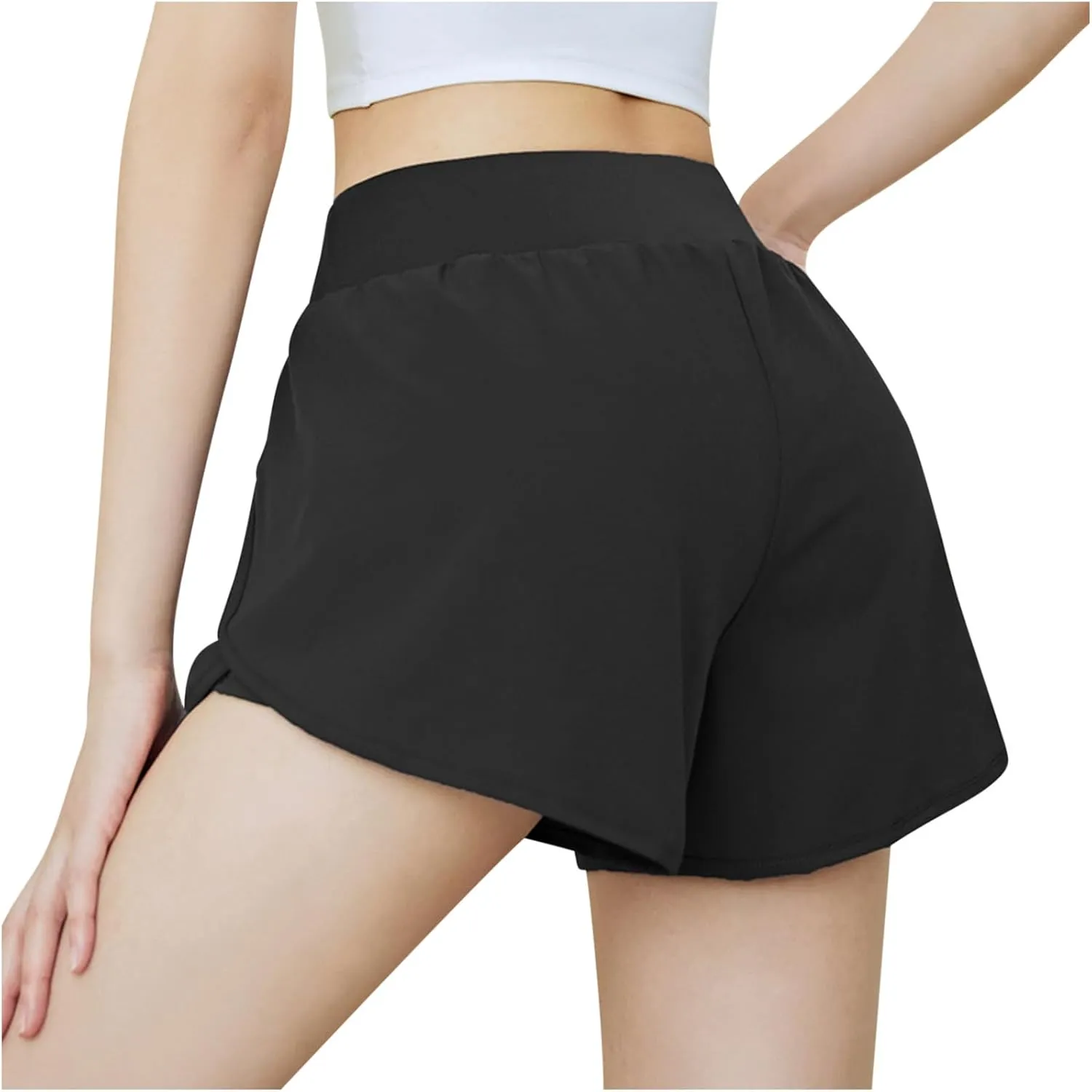 Running Shorts for Women Summer Lightweight Soft Comfort Athletic Sports Shorts High Waist Stretchy Short Pant