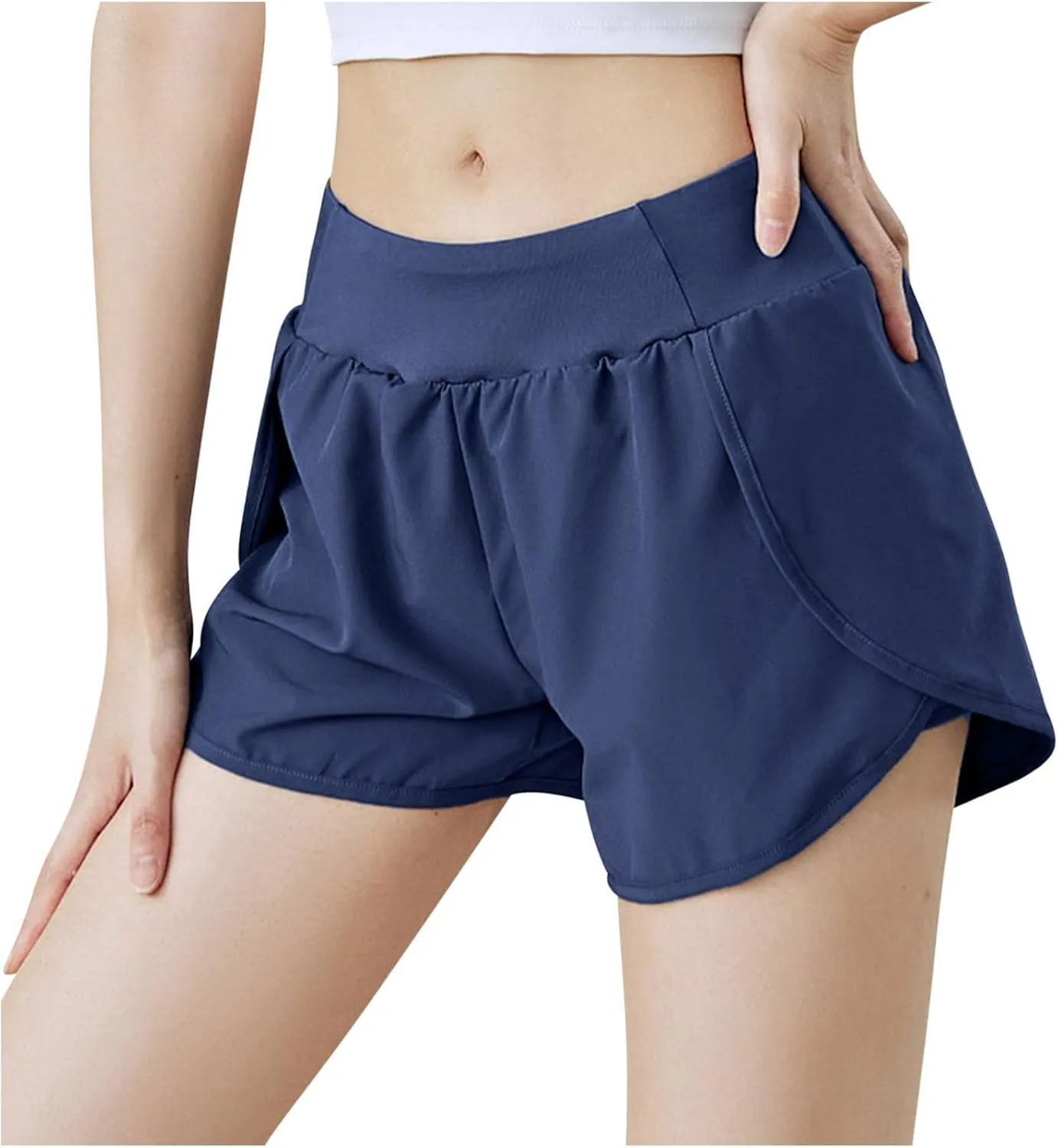 Running Shorts for Women Summer Lightweight Soft Comfort Athletic Sports Shorts High Waist Stretchy Short Pant