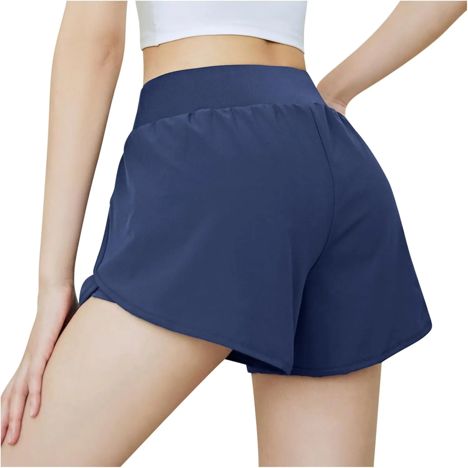 Running Shorts for Women Summer Lightweight Soft Comfort Athletic Sports Shorts High Waist Stretchy Short Pant