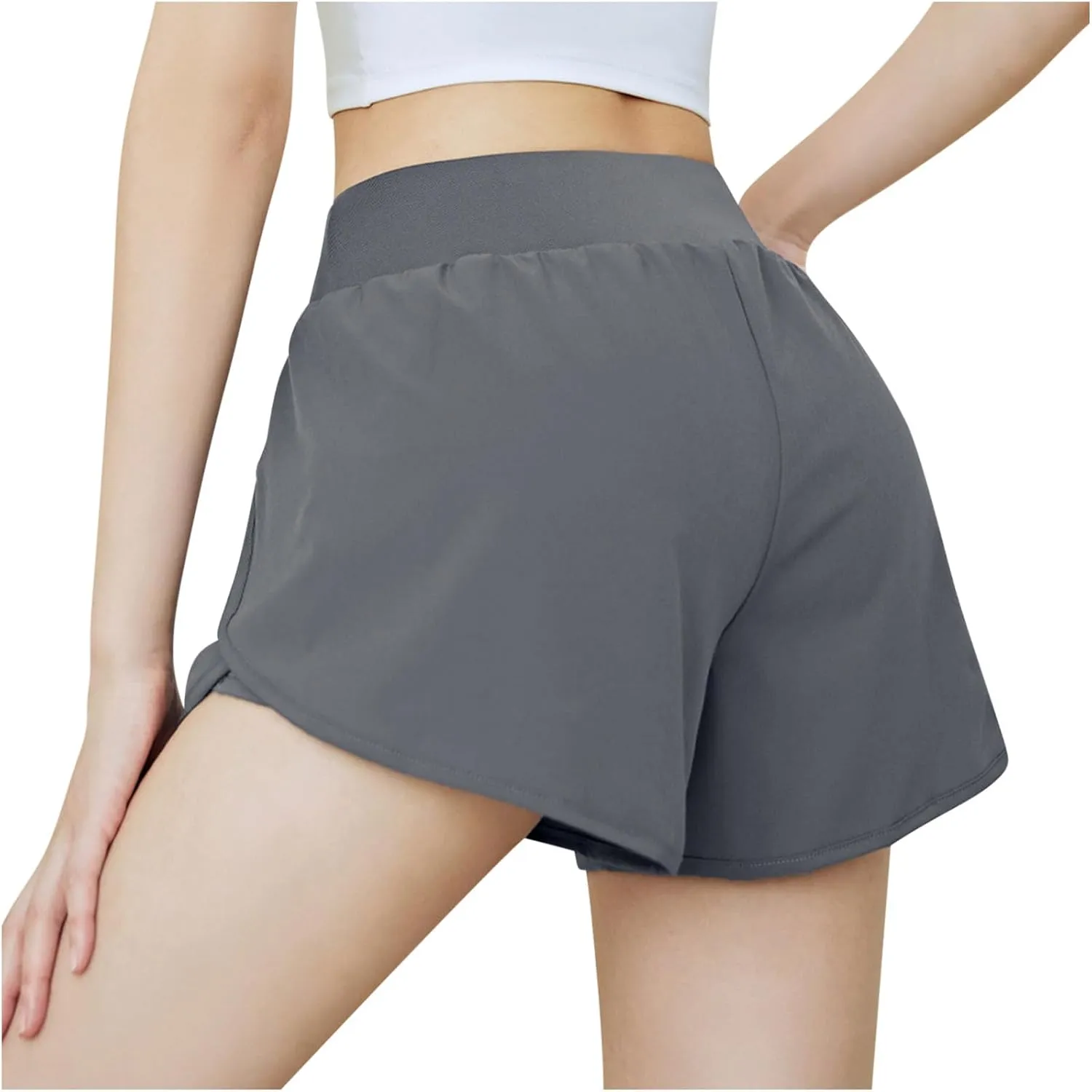 Running Shorts for Women Summer Lightweight Soft Comfort Athletic Sports Shorts High Waist Stretchy Short Pant