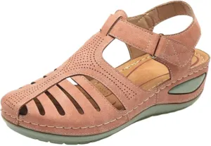 Sale Clearance Womens Orthopedic Ballet Flats Comfortable Men's Comfort Breathable Support Sports Sandals Beach Sandals for Women Wide Feet Wide Width Flip Flops Womens Flats Sandals, Pink-14