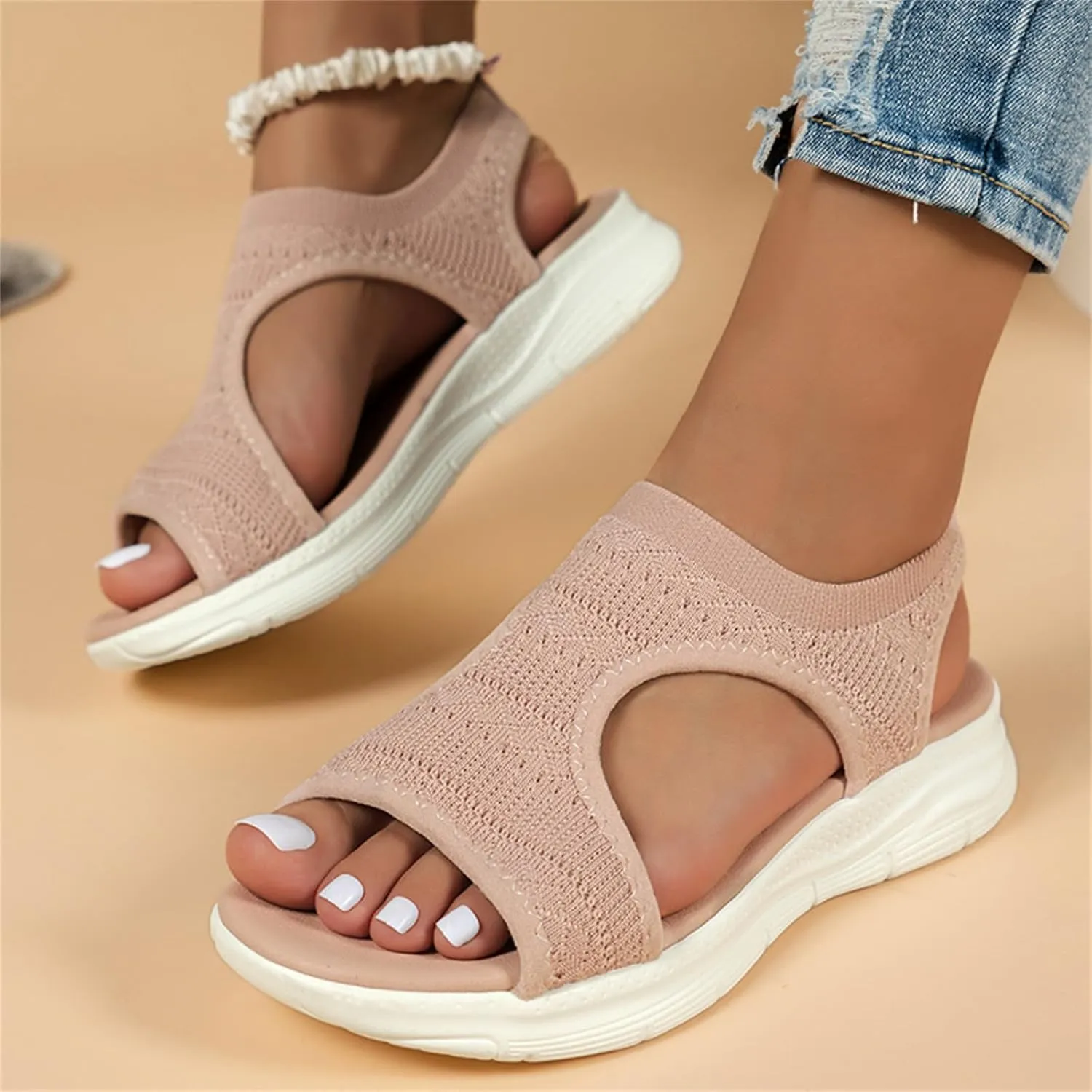 Sandals Women Comfortable Arch Support Orthotic Slides Orthopedic Sandals Dressy Summer Walking Flip Flops Beach Shoe