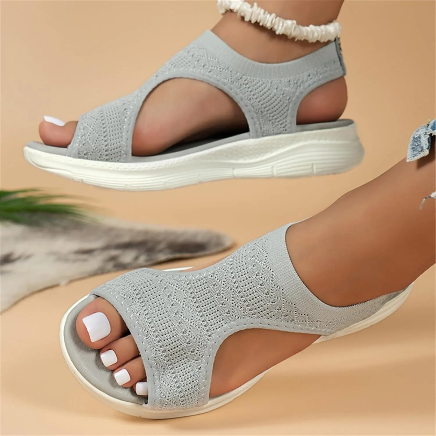 Sandals Women Comfortable Walking Orthotic Flips Flops Sandals Arch Support for Flat feet Orthopedic Beach Shoes 2025