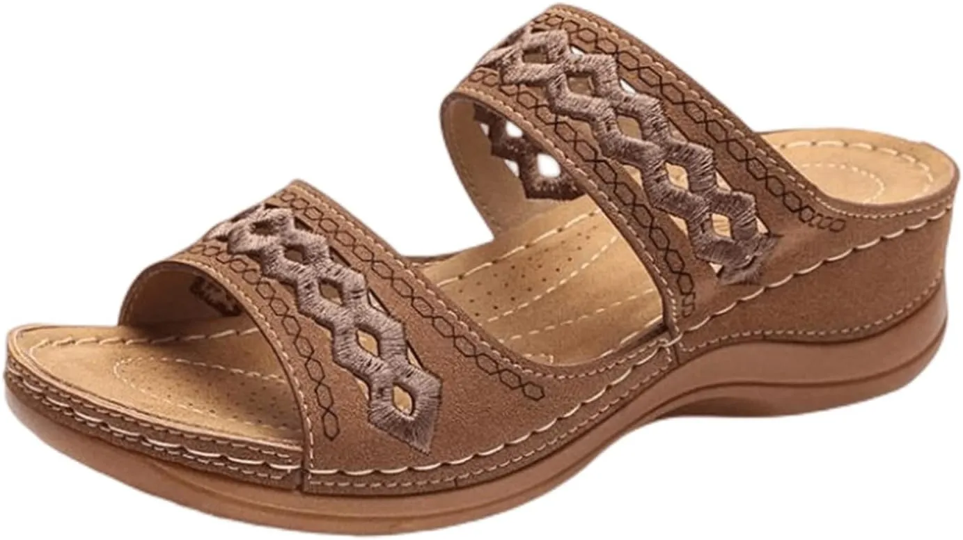 Sandals Women Dressy Summer Flat Island Cute Casual Beach Shoes Orthotic Flip Flops Slides Orthopedic Slippers 2025