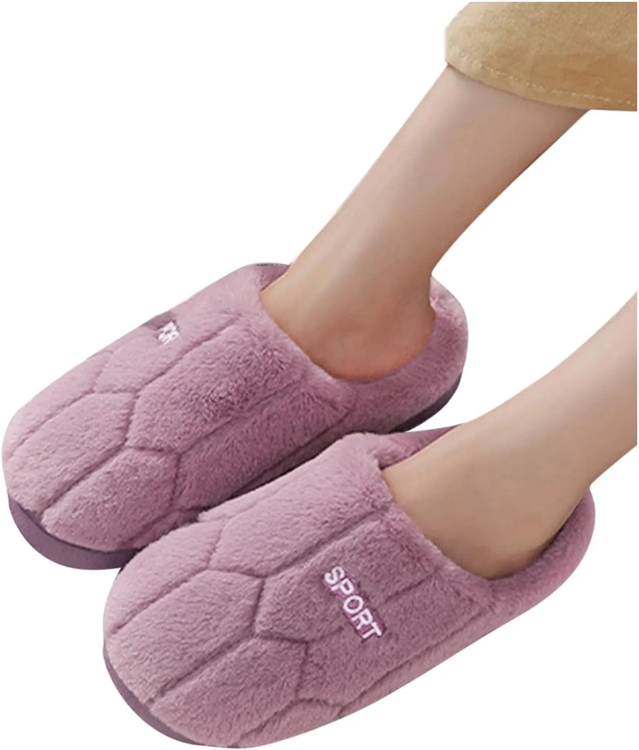 SBGMoSJ Mens Warm Fleece Cozy Slippers Winter Slippers Black House Slippers for Men Fuzzy Slippers Women Closed Toe C9 Led Christmas Lights Outdoor Gifts for Her 2023