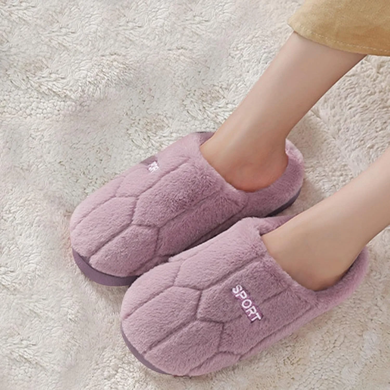 SBGMoSJ Mens Warm Fleece Cozy Slippers Winter Slippers Black House Slippers for Men Fuzzy Slippers Women Closed Toe C9 Led Christmas Lights Outdoor Gifts for Her 2023