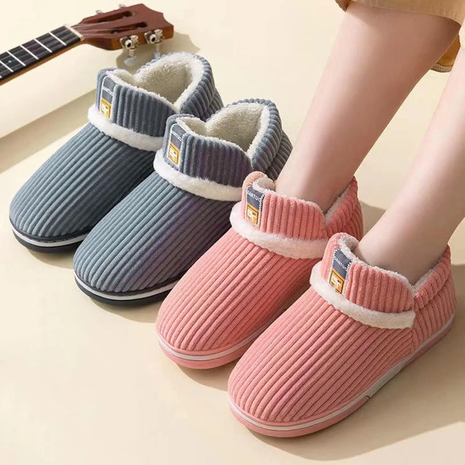 SBGMoSJ Womens Slip On Wide Width Indoor/Outdoor House Slippers Mens House Shoes Fuzzy Slippers for Women Indoor and Outdoor Fuzzy Slippers for Women Indoor Cute Christmas Mugs Gifts for Him 2023