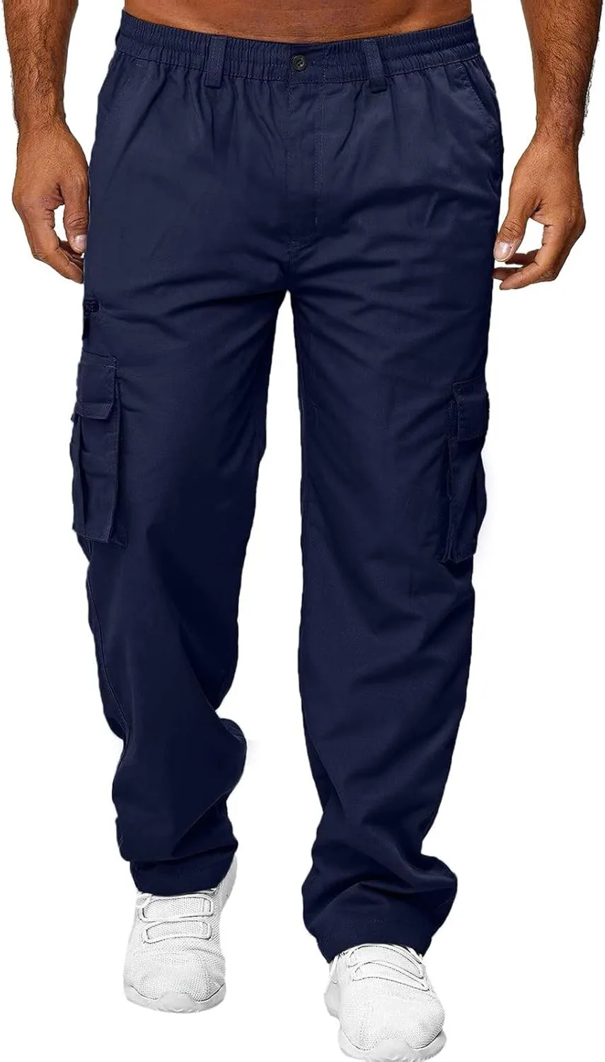sdbrld Cargo Pants For Men Mens Casual Outdoor Lightweight Joggers Hiking Classic Pants Overalls Trousers with Pockets