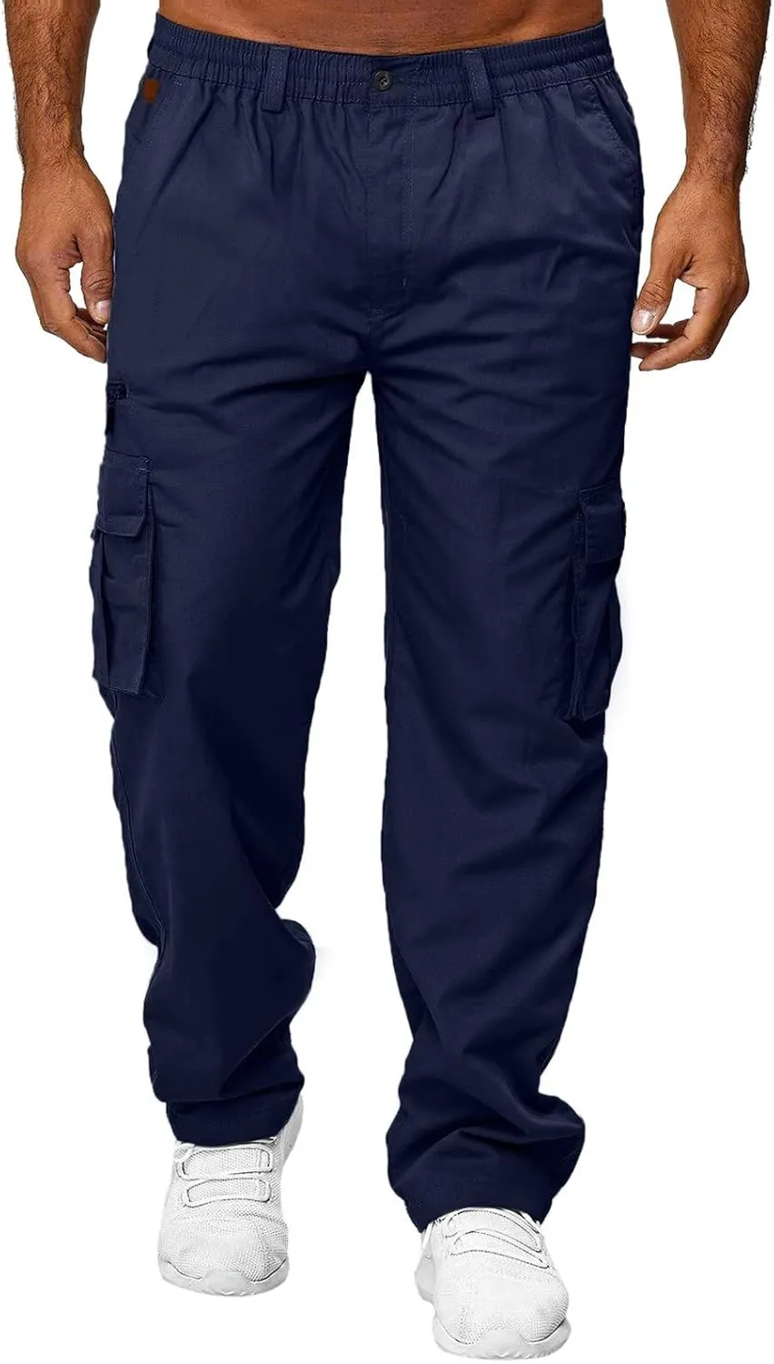 sdbrld Cargo Pants For Men Mens Lightweight Outdoor Joggers Hiking Classic Pants Casual Overalls Trousers with Pockets