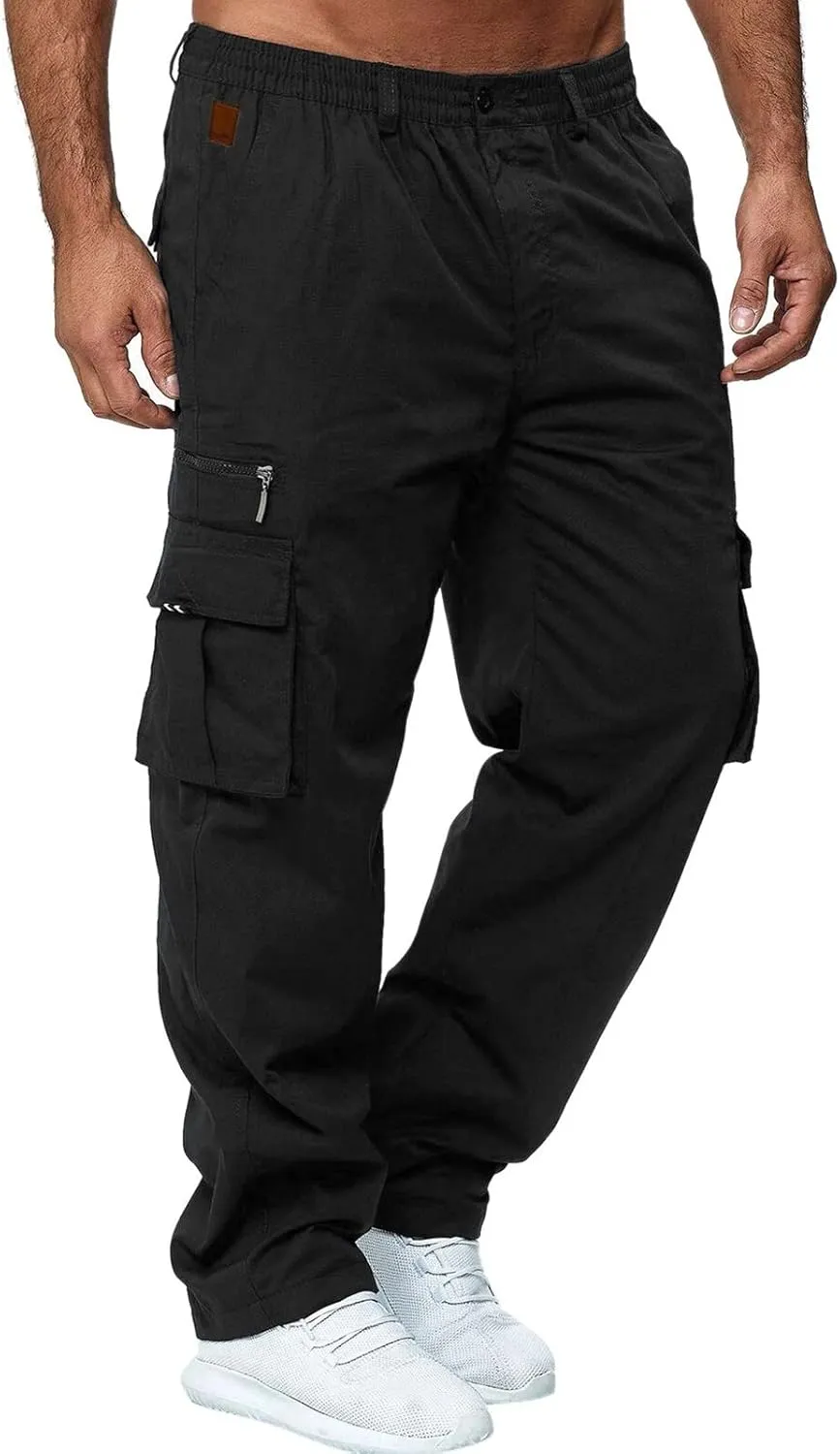 sdbrld Cargo Pants For Men Mens Lightweight Outdoor Joggers Hiking Classic Pants Casual Overalls Trousers with Pockets