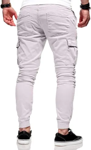 sdbrld Cargo Pants For Men Men's Outdoor Hiking Joggers Fashion Solid Drawstring Recreation Fitness Cargo Pants with Pocket