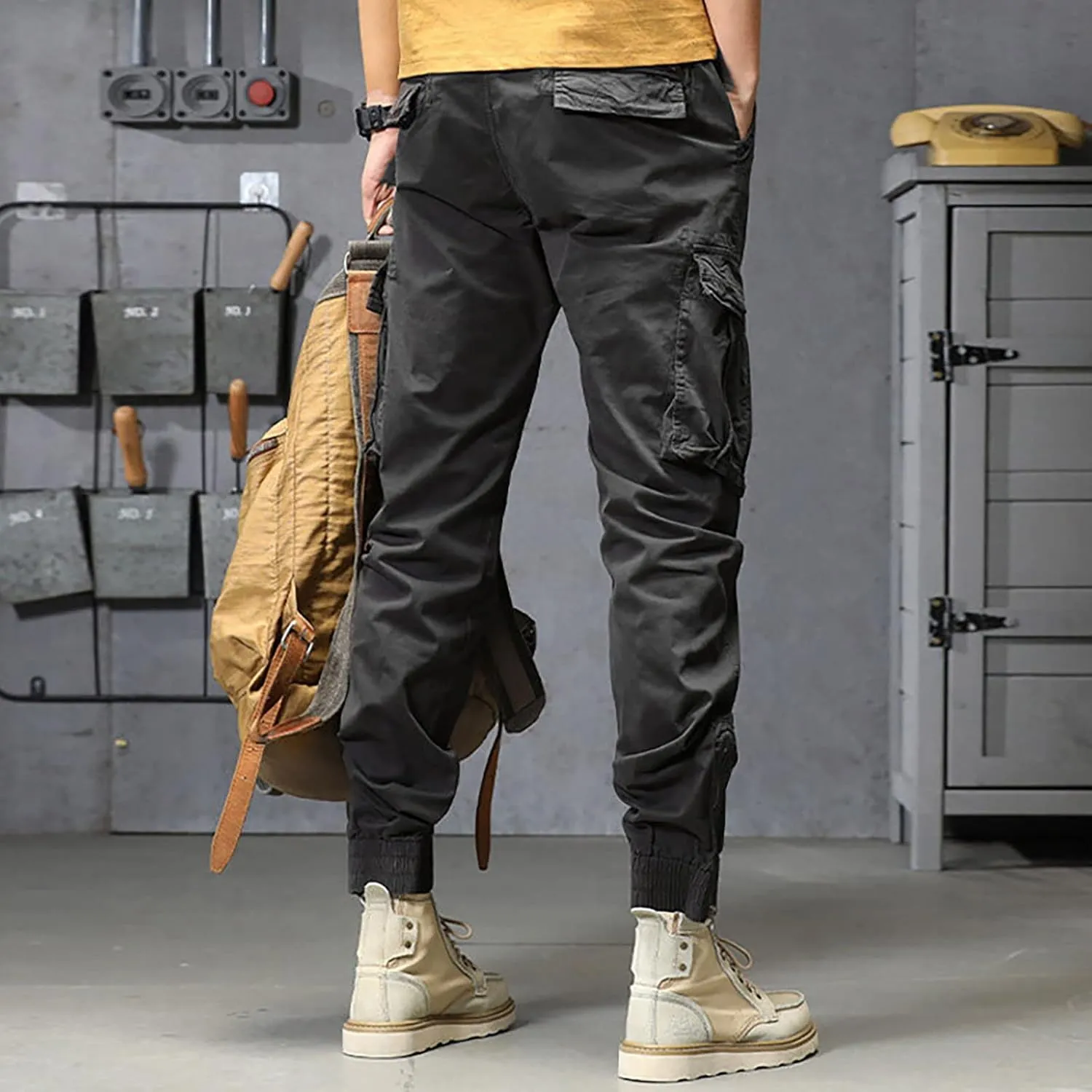 sdbrld Cargo Pants For Men Mens Ripstop Tactical Pants Lightweight Casual Outdoor Hiking Water Resistant Pants with Pockets